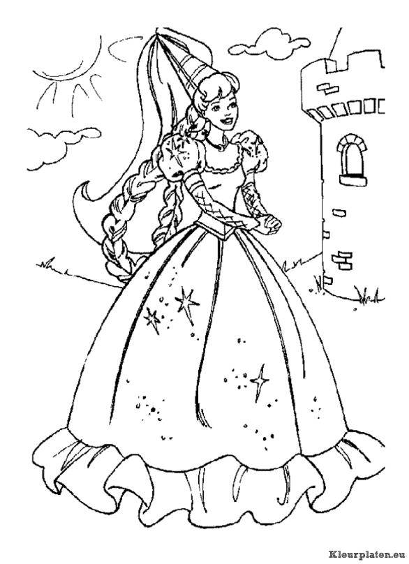 Prinsessen kleurplaten