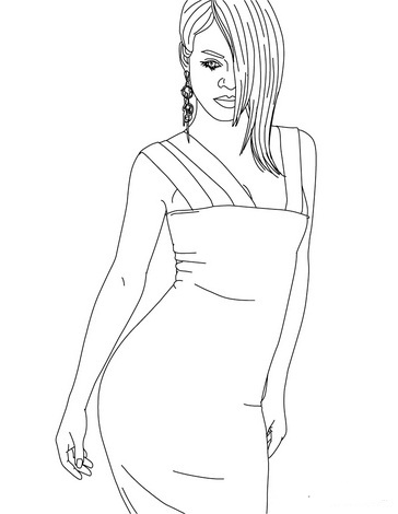 Rihanna kleurplaten