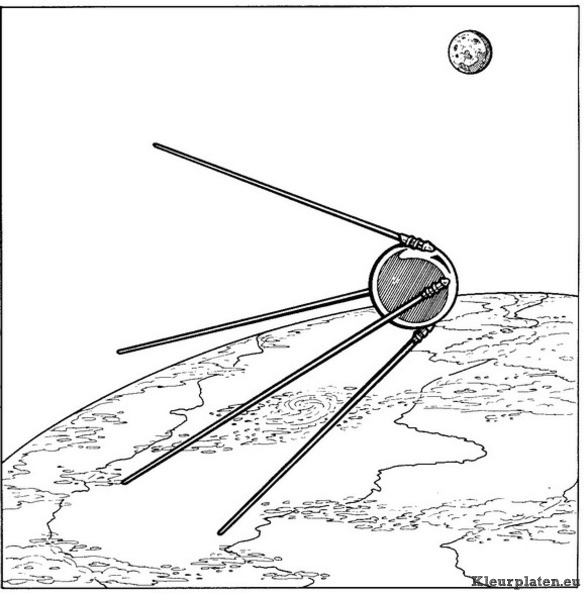 Ruimtevaart geschiedenis kleurplaten