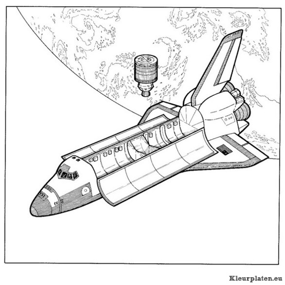 Ruimtevaart geschiedenis kleurplaten
