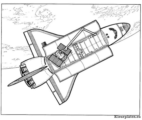 Ruimtevaart geschiedenis kleurplaat