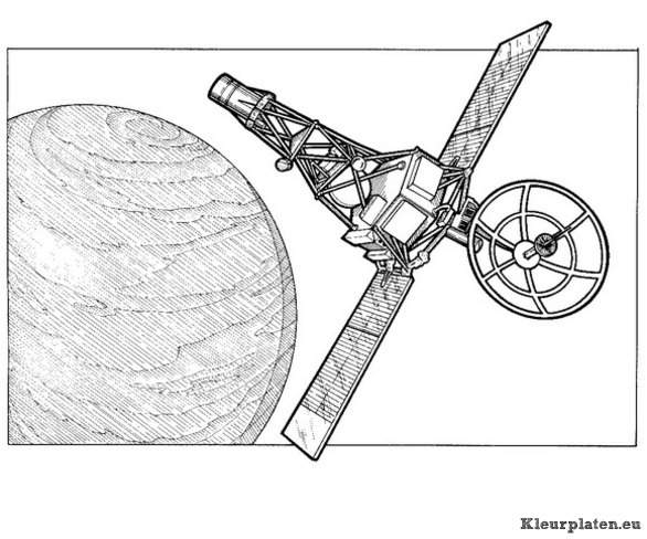 Ruimtevaart geschiedenis kleurplaat