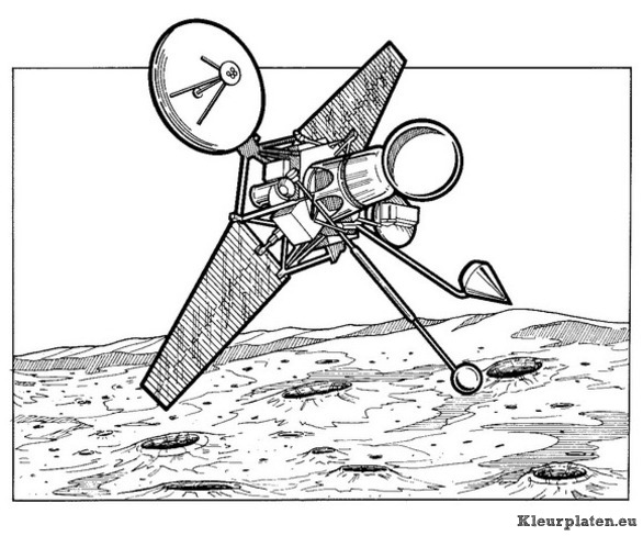 Ruimtevaart geschiedenis kleurplaat