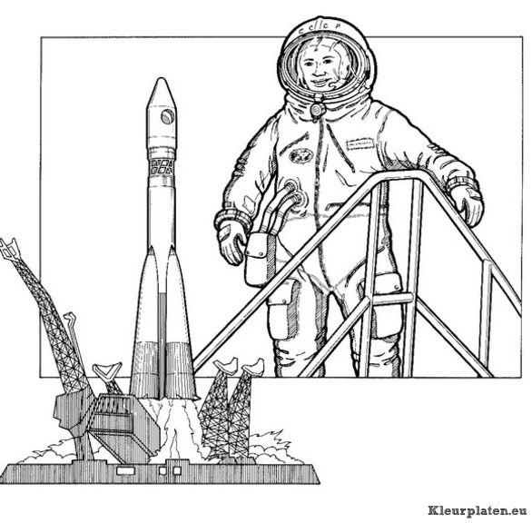 Ruimtevaart geschiedenis kleurplaten