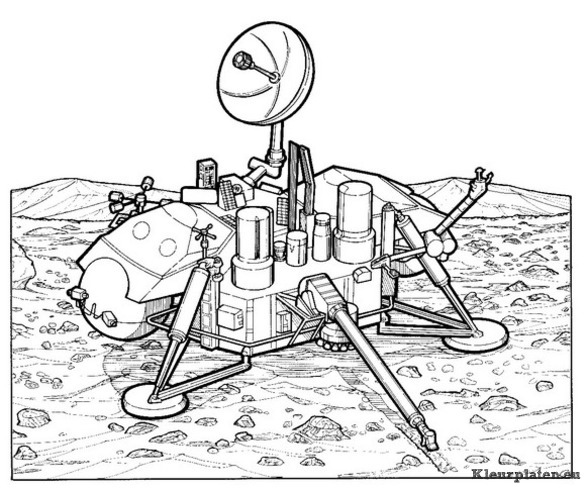Ruimtevaart geschiedenis kleurplaat