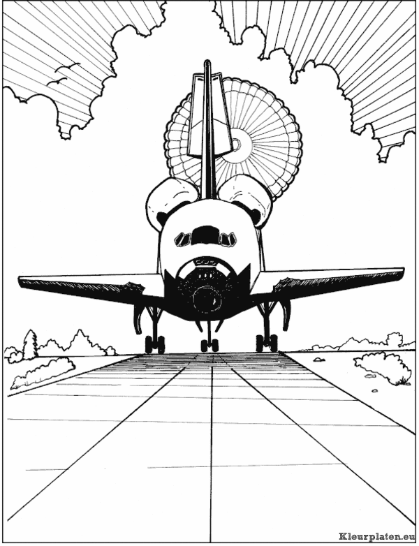 Ruimtevaart kleurplaat