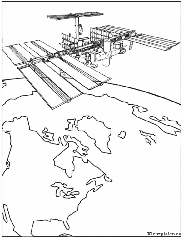 Ruimtevaart kleurplaat