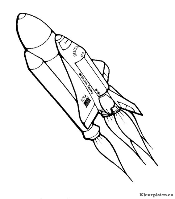 Ruimtevaart kleurplaat