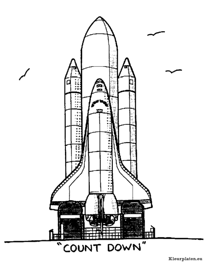 Ruimtevaart kleurplaat