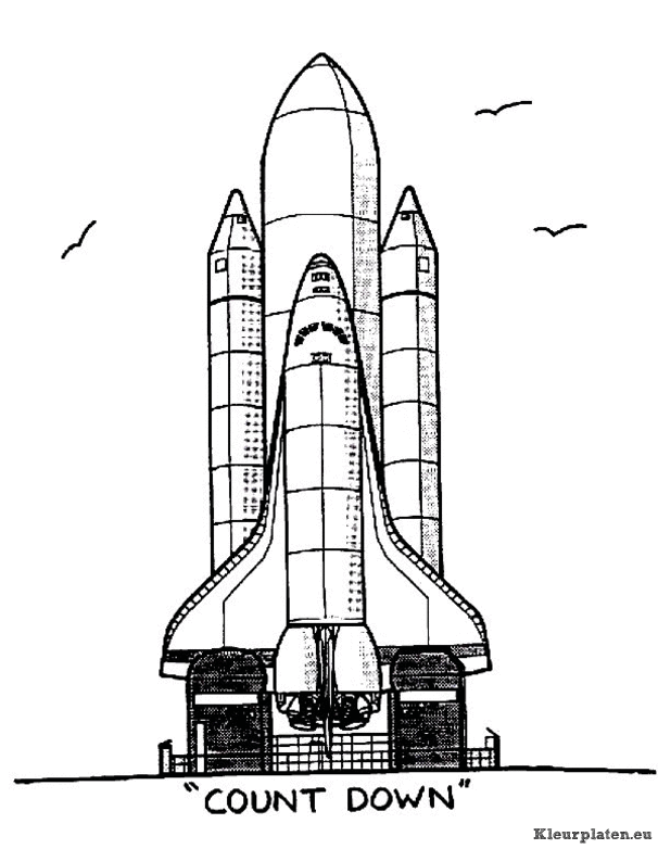 Ruimtevaart kleurplaat