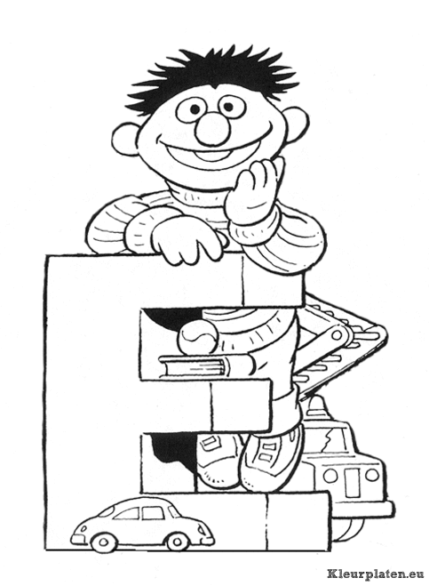 Sesamstraat bert en ernie kleurplaten