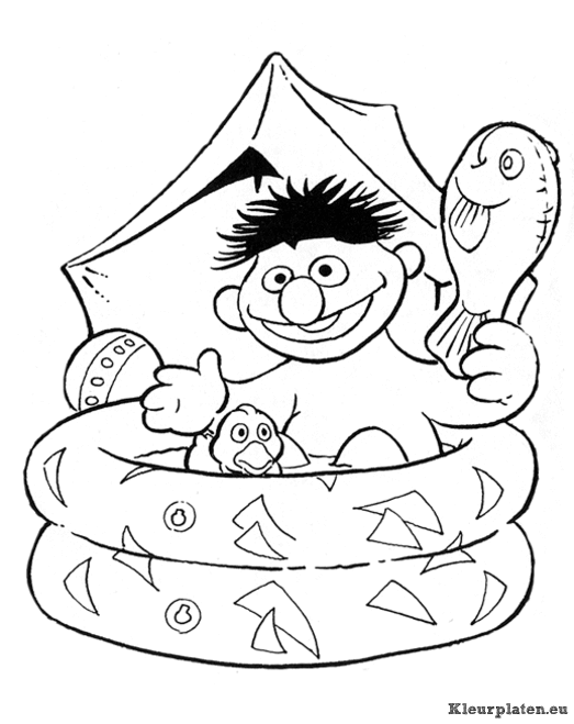 Sesamstraat bert en ernie kleurplaten