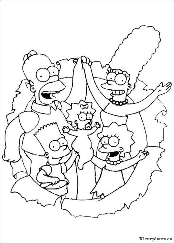 Simpsons kleurplaat