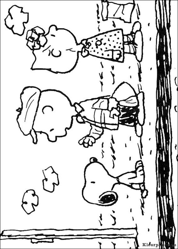 Snoopy kleurplaten