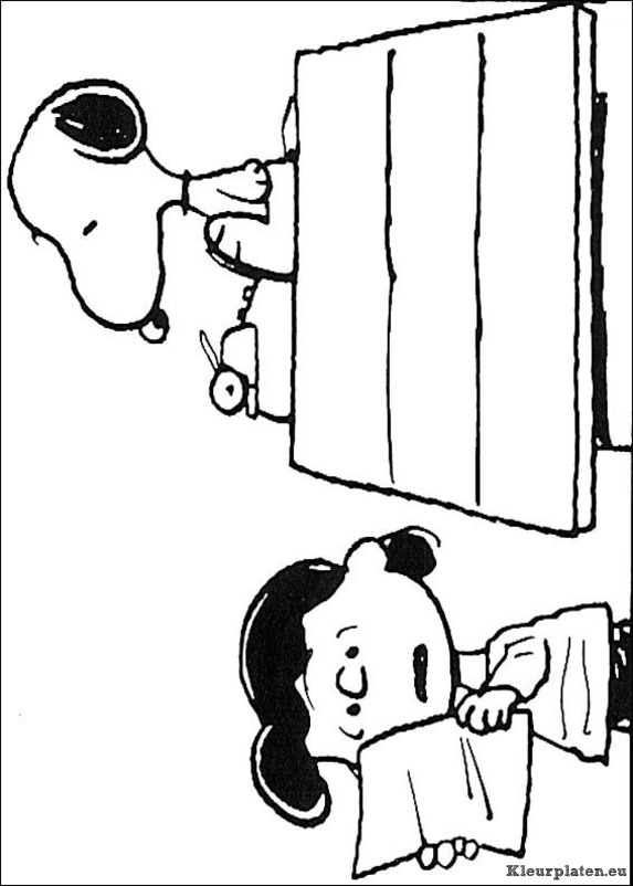 Snoopy kleurplaat