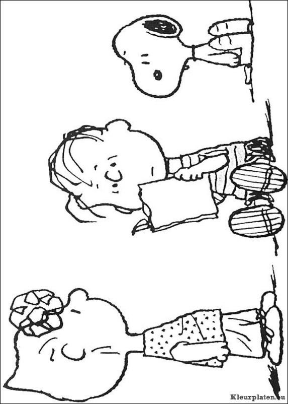 Snoopy kleurplaten