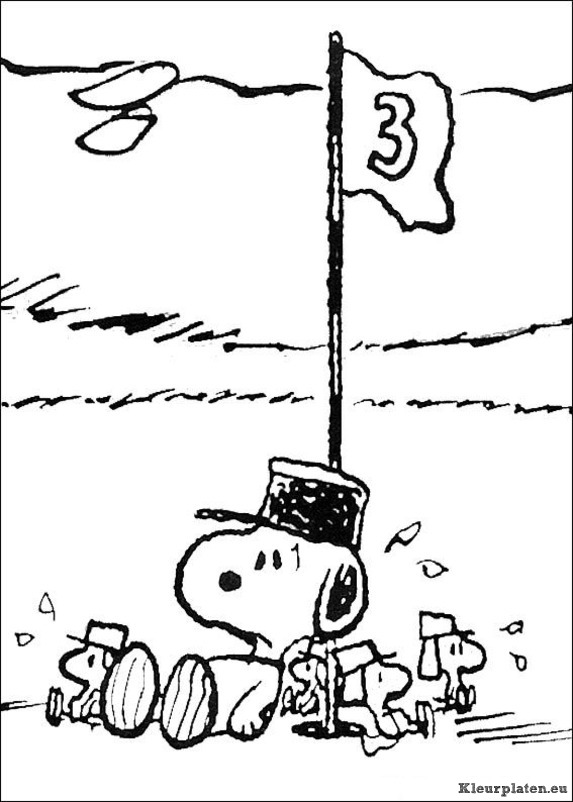 Snoopy kleurplaten
