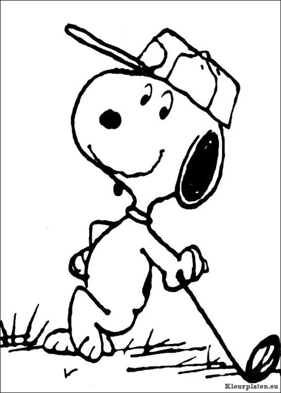 Snoopy kleurplaten