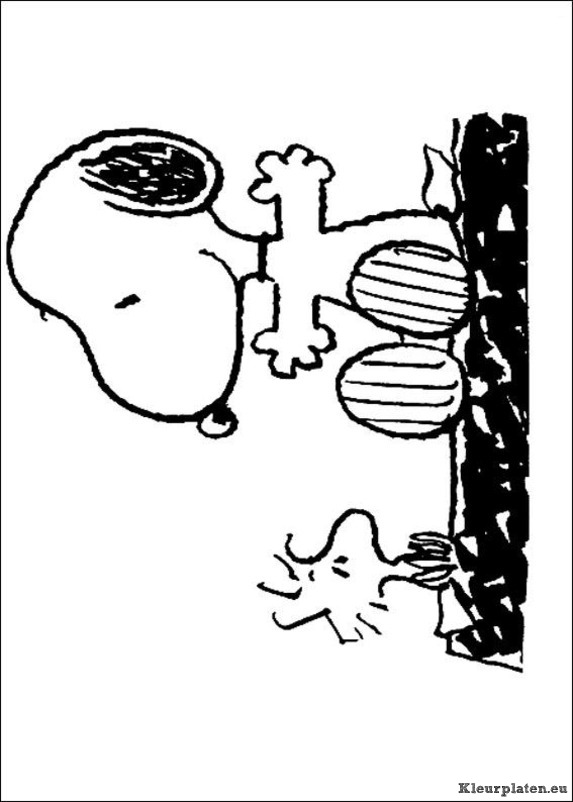 Snoopy kleurplaten