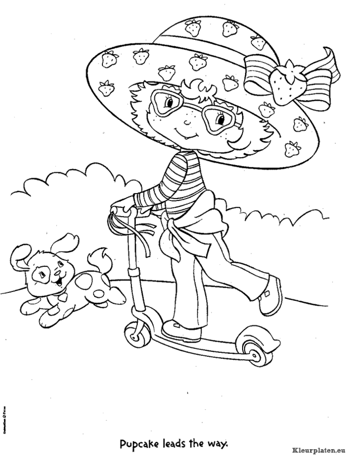 Strawberry shortcake kleurplaten