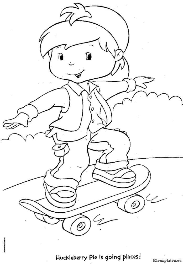 Strawberry shortcake kleurplaten