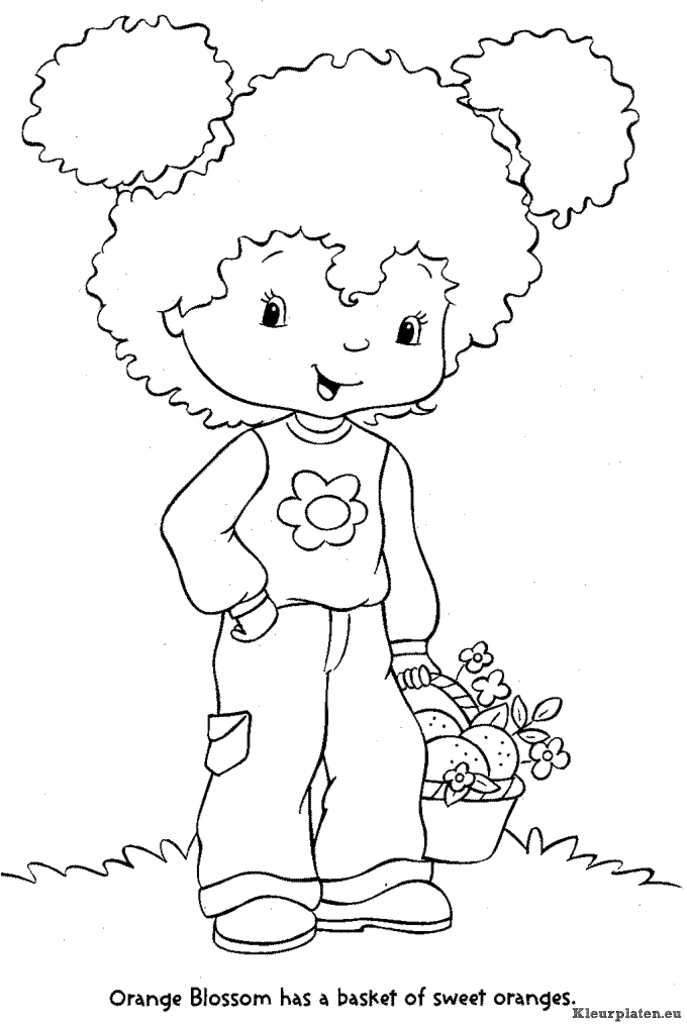 Strawberry shortcake kleurplaten