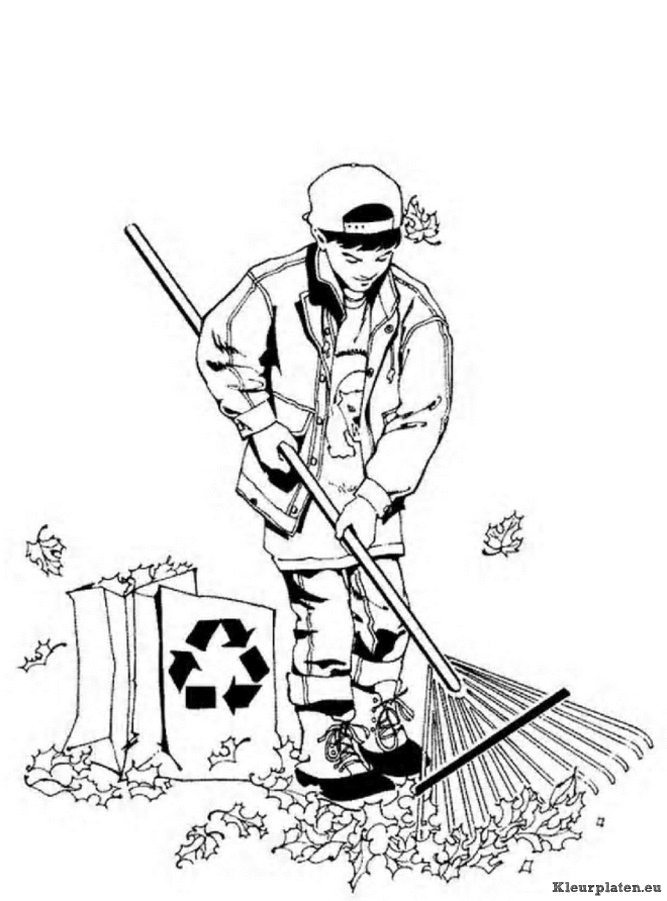 Tuinieren kleurplaten