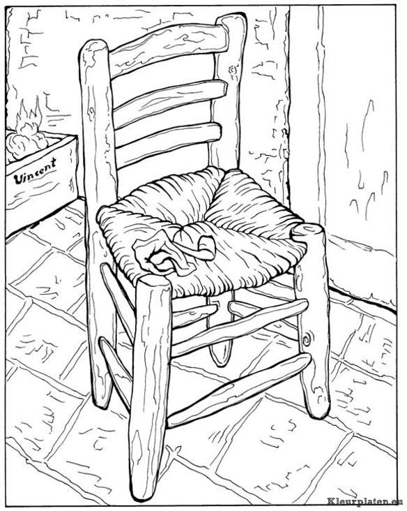 Vincent van gogh kleurplaten