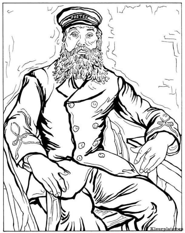 Vincent van gogh kleurplaten