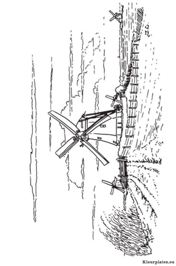Windmolens kleurplaten