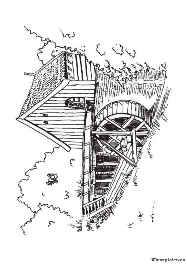 Windmolens kleurplaten