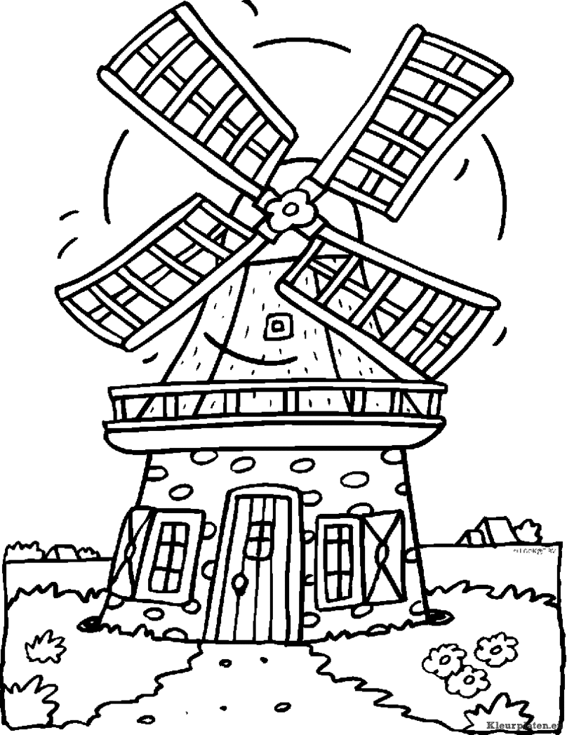Windmolens kleurplaten