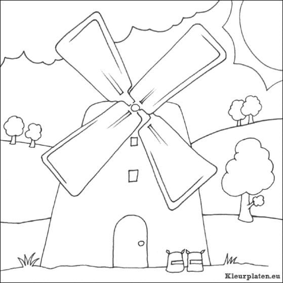 Windmolens kleurplaten