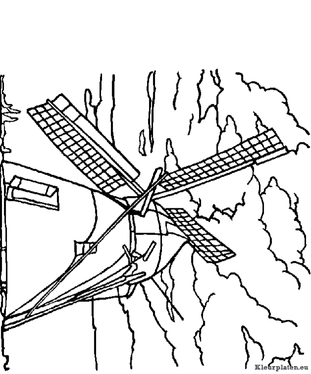 Windmolens kleurplaat