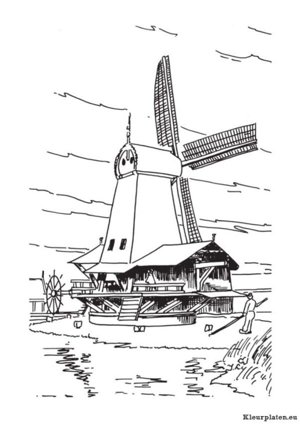 Windmolens kleurplaten