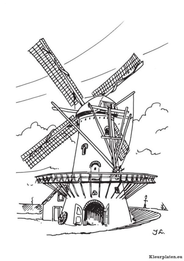 Windmolens kleurplaten