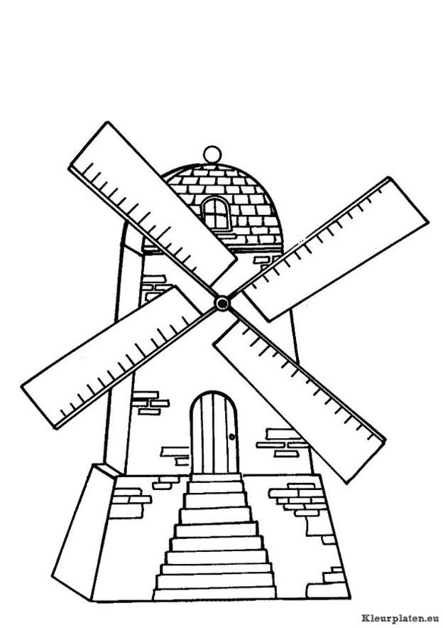 Windmolens kleurplaten