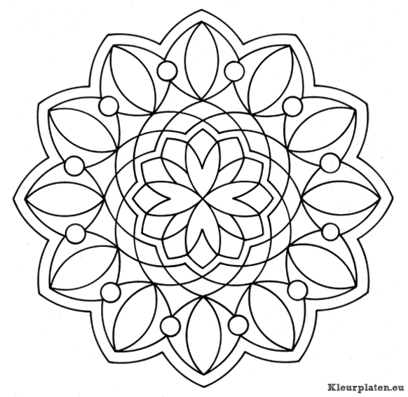 Mandala algemeen kleurplaat