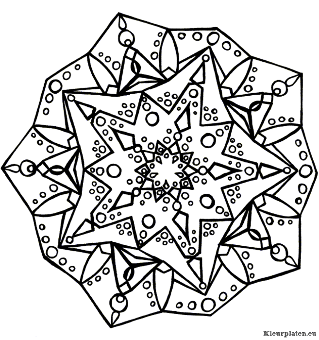 Mandala algemeen kleurplaat