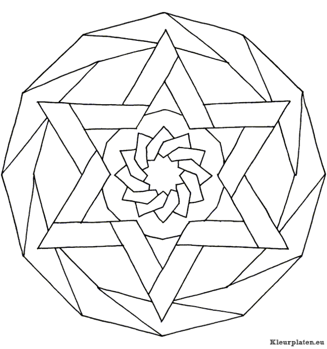 Mandala algemeen kleurplaat