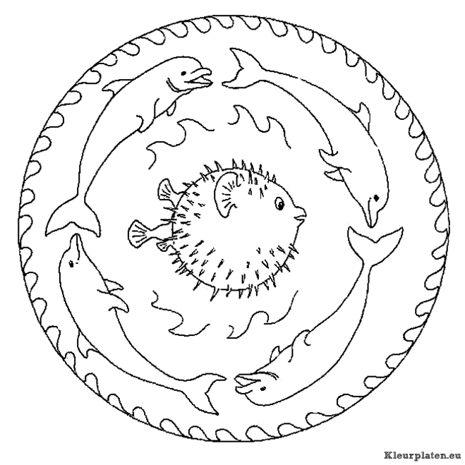 Mandala dieren kleurplaten