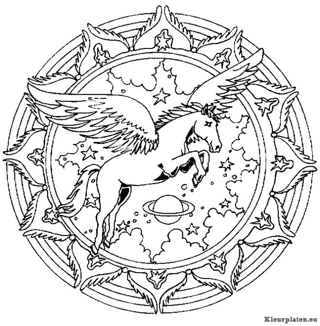 Mandala dieren kleurplaten