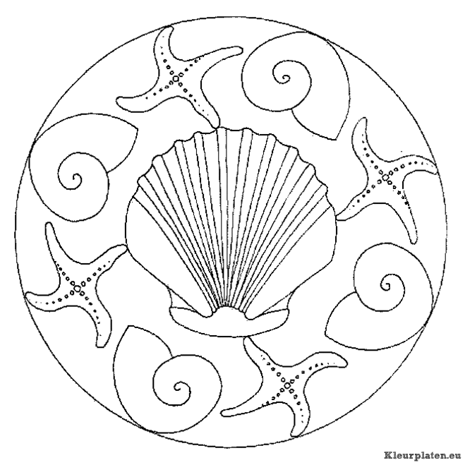 Mandala dieren kleurplaat