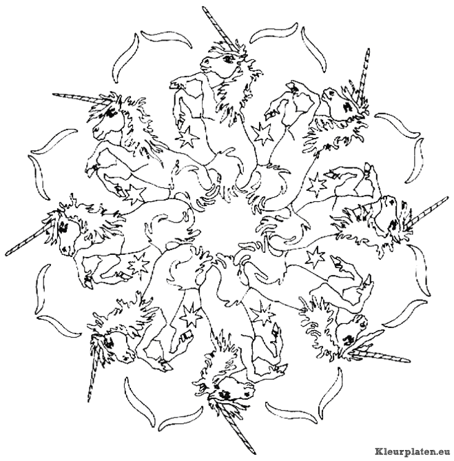 Mandala dieren kleurplaten