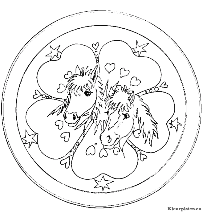 Mandala dieren kleurplaten