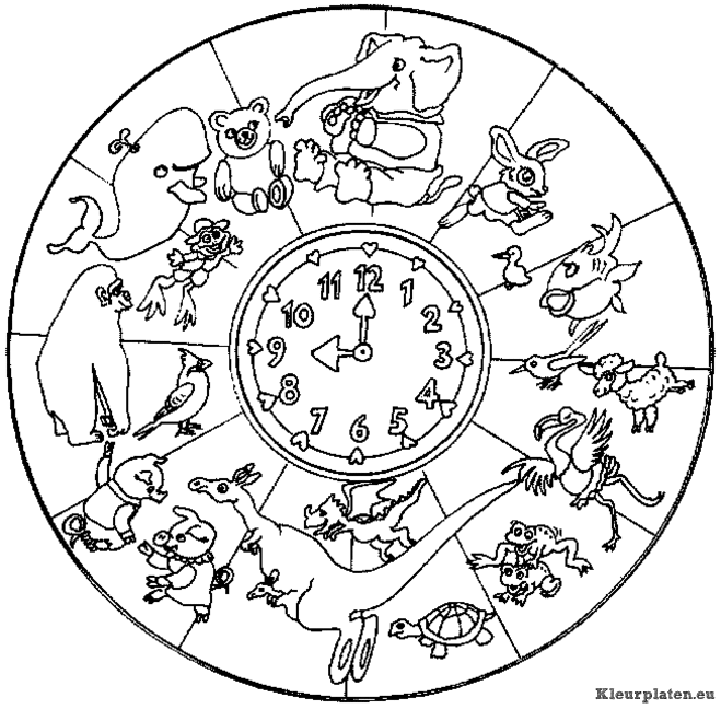 Mandala dieren kleurplaten