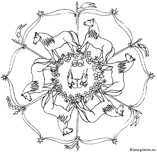 Mandala dieren kleurplaten
