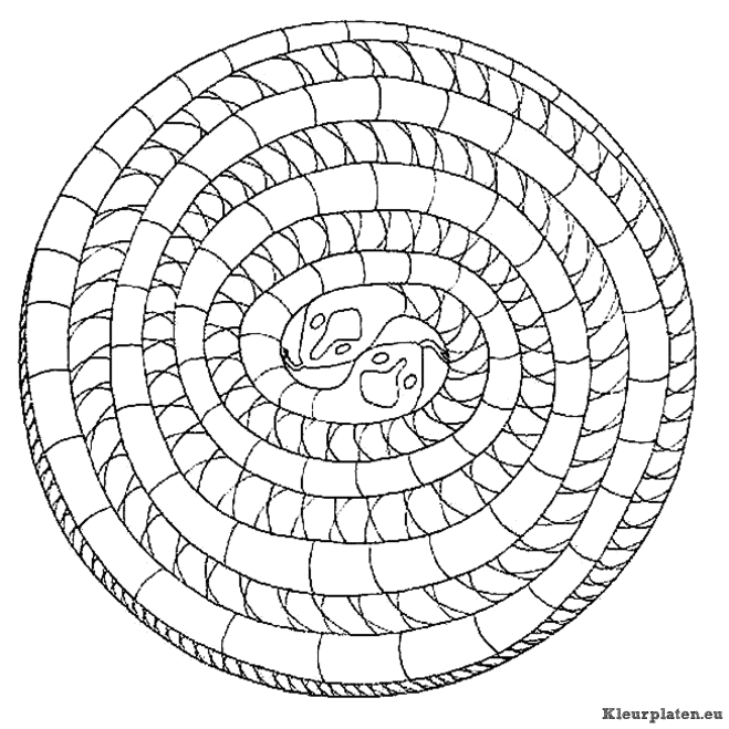 Mandala dieren kleurplaat