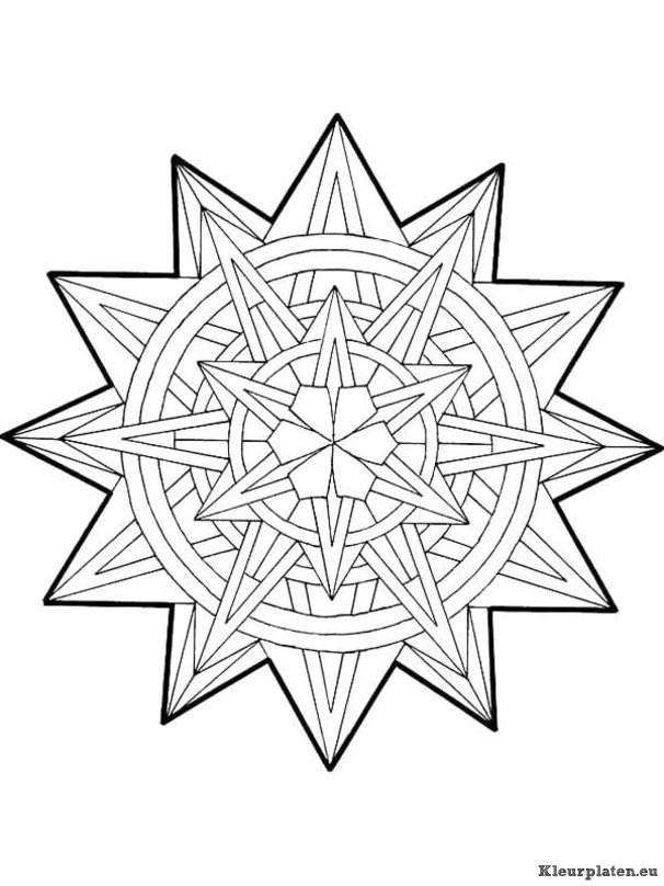Mandala kerstmis kleurplaten