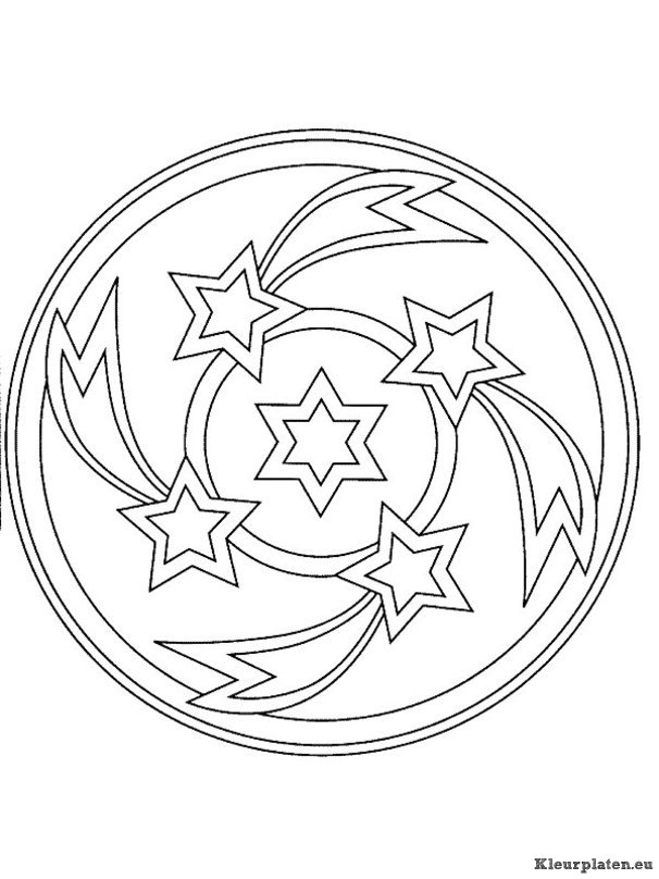 Mandala kerstmis kleurplaten